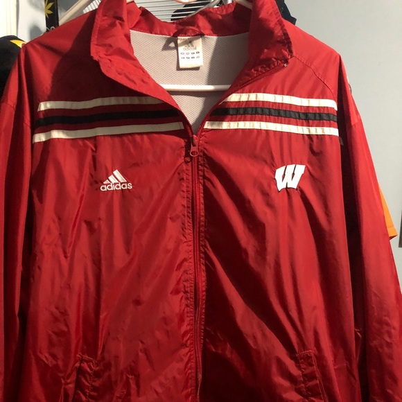 Adidas Wisconsin Badgers windbreaker - Picture 1 of 4